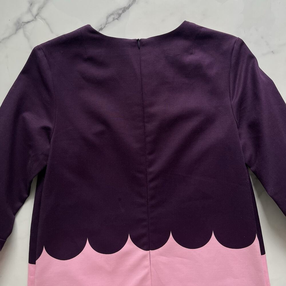 Marimekko Lilian Shift Dress Lanketti Scallop Print Size 2 Mod Preppy chic Lux - Picture 9 of 13